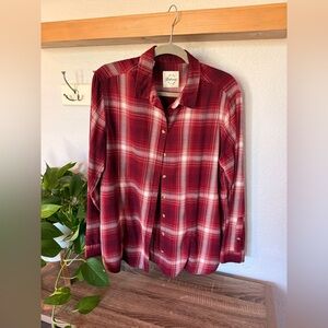 Jachs boyfriend plaid shirt with pockets